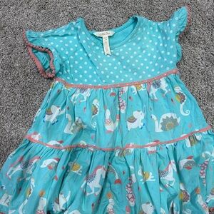 Matilda Jane Teal Polka Dot and Elephant Dress